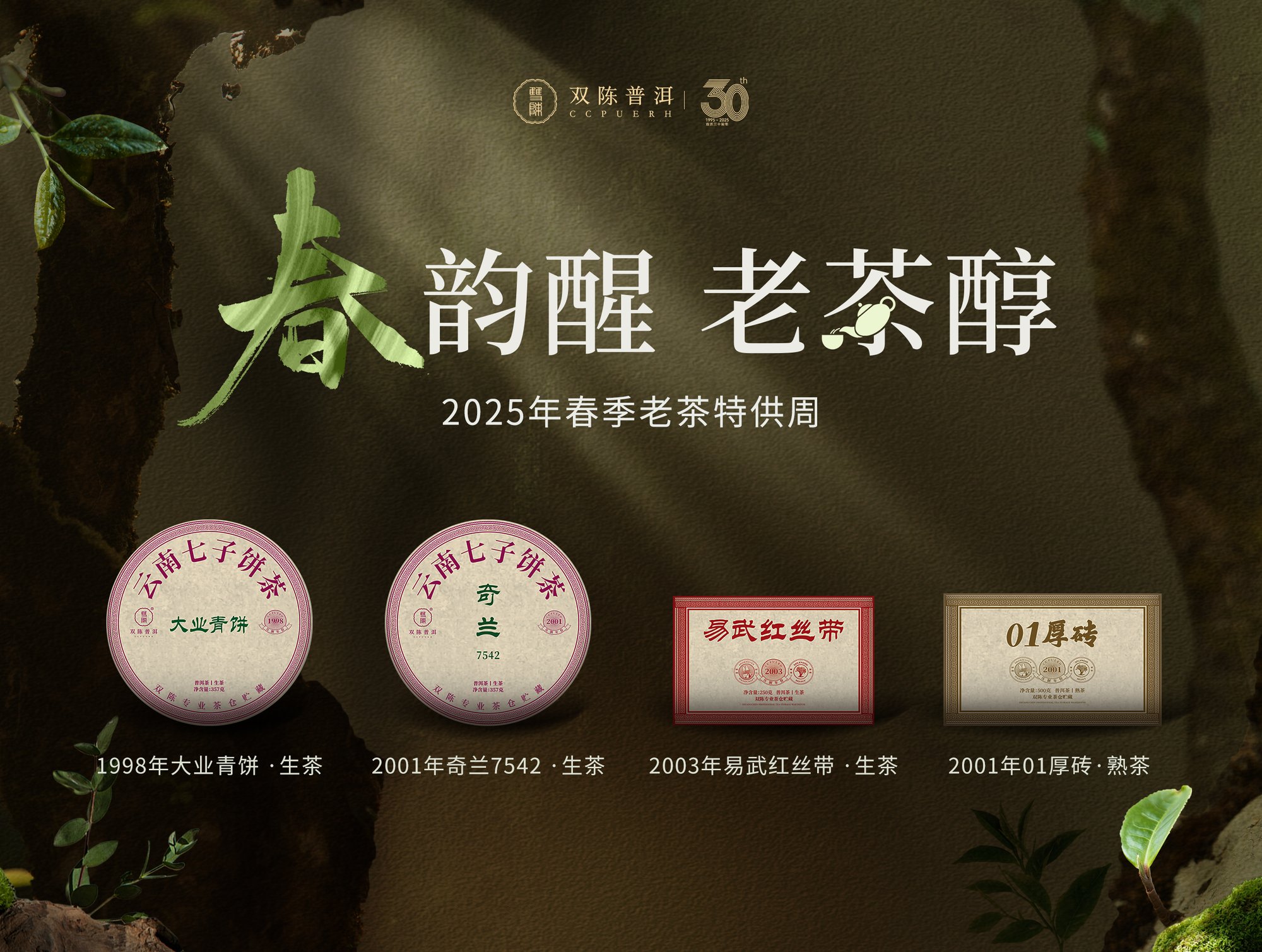 您的春季老茶已上新，请注意查收